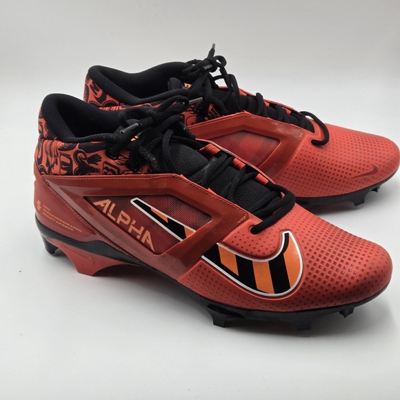 Nike Alpha Menace 4 Pro Shoes Mens Size 13‎ Red Black Football Cleats FQ3984-600 main image 4